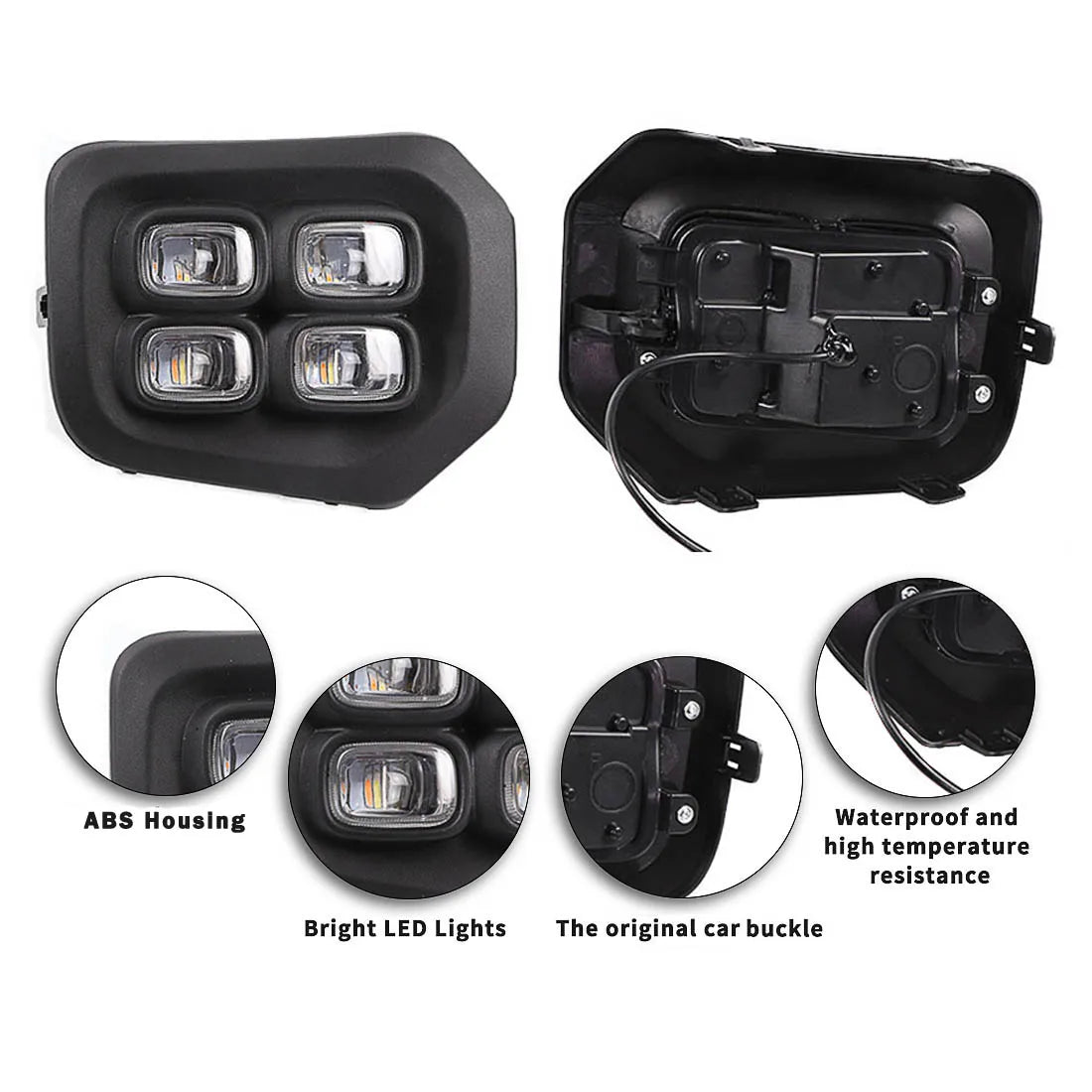 Enquêter antibrouillard LED étanche pour Toyota Keepoma DRL, pare-chocs de conduite, blanc, jaune, 2016, 2017, 2018, 2019, 2020