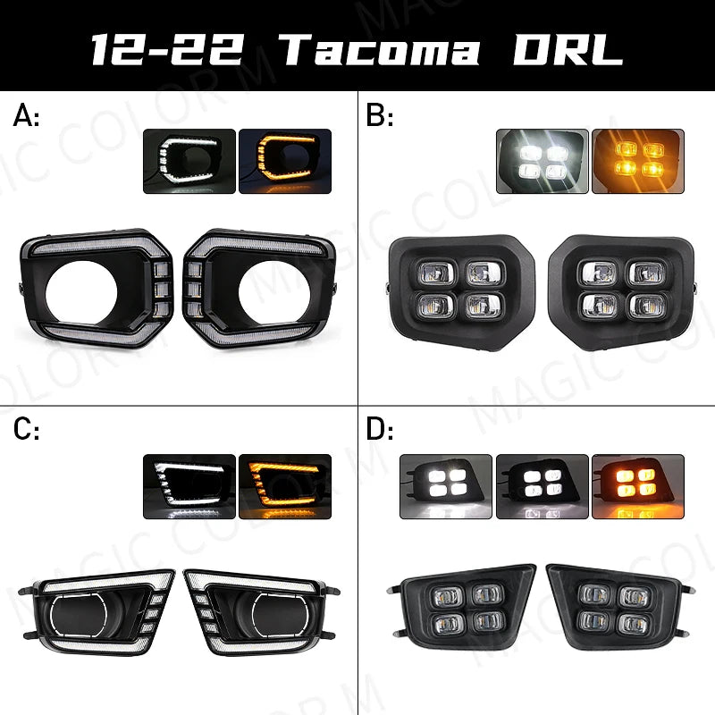 Enquêter antibrouillard LED étanche pour Toyota Keepoma DRL, pare-chocs de conduite, blanc, jaune, 2016, 2017, 2018, 2019, 2020