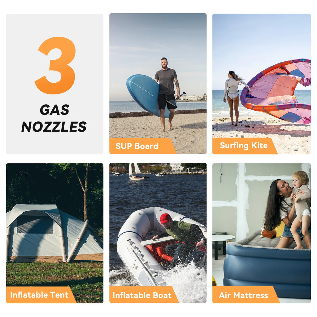 dwndpump électrique 20PSI SUP pompe 38.48Wh batterie Paddle Board gonflage dégonflage pour Kayak bateau planche de surf Stand Up Paddle